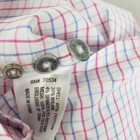 Orvis Lightweight Button Up White Blue Red Plaid Cape Back Long Sleeve Mens XL - Picture 9 of 10